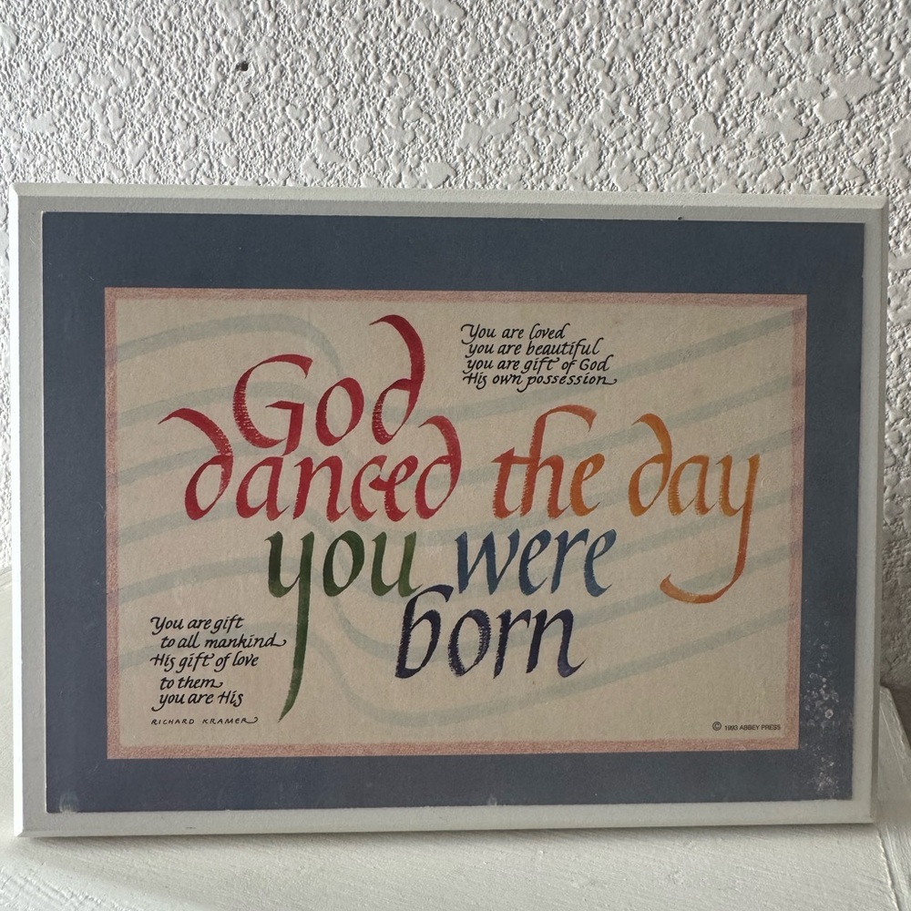Inspirational Wall Art with Multicolor Text